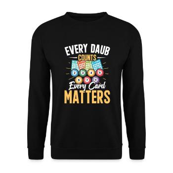 Bingo Night Fun Design for Bingo Fans - Unisex Sweatshirt - black - Front - Alina (178cm) & Michal (187cm)