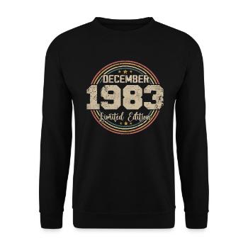 Les Légendes Sont Nées En Décembre 1983 - 1983 - Sweat-shirt Unisexe - noir - Devant - Alina (178cm) & Michal (187cm)