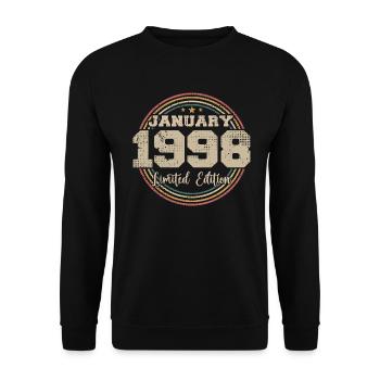 Les légendes sont nées en janvier 1998 - Sweat-shirt Unisexe - noir - Devant - Alina (178cm) & Michal (187cm)