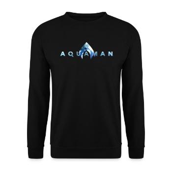 Aquaman Film DC Logo - Unisex Pullover - Schwarz - Vorne - Alina (178cm) & Michal (187cm)
