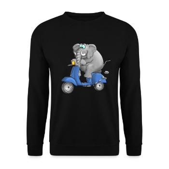 Moteur Cartoon Bande dessinée - Sweat-shirt Unisexe - noir - Devant - Alina (178cm) & Michal (187cm)