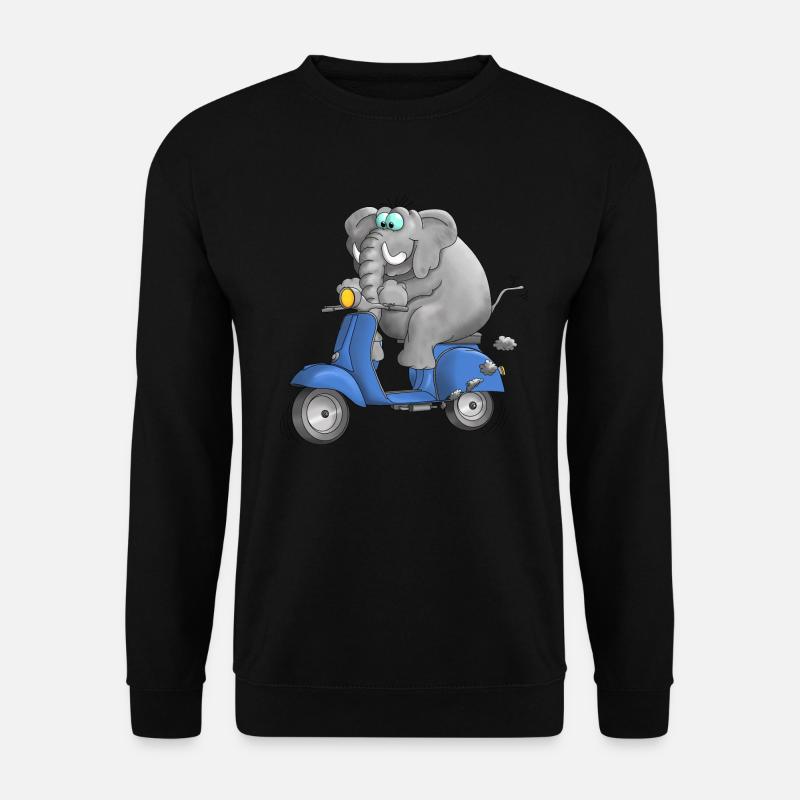 Motorroller Cartoon Comic - Unisex Pullover - Schwarz