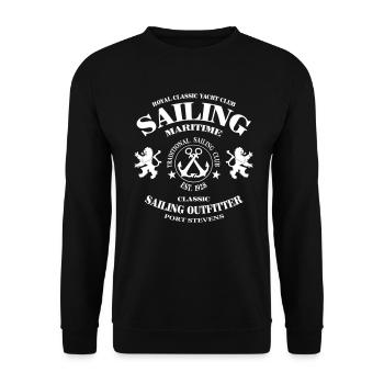 Maritime Sailing - Unisex Sweatshirt - black - Front - Alina (178cm) & Michal (187cm)