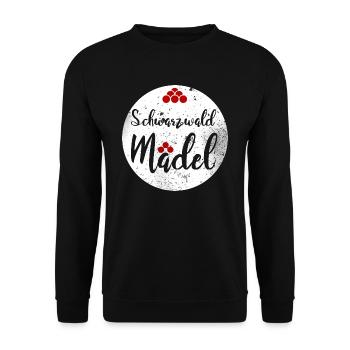 Schwarzwaldmädel - Unisex Pullover - Schwarz - Vorne - Alina (178cm) & Michal (187cm)