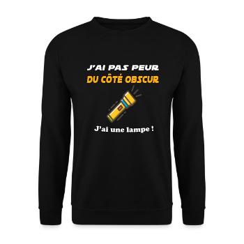 Le côté obscur me fais pas peur humour film culte - Sweat-shirt Unisexe - noir - Devant - Alina (178cm) & Michal (187cm)
