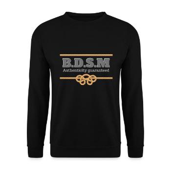 Bondage sexy BDSM plaisir et punition - Sweat-shirt Unisexe - noir - Devant - Alina (178cm) & Michal (187cm)