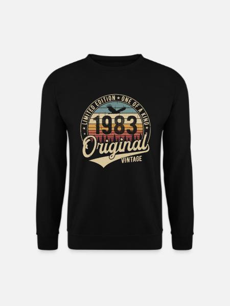 Original 1983 Vintage Jahrgang Geburtstag Geschenk - Unisex Pullover - Schwarz