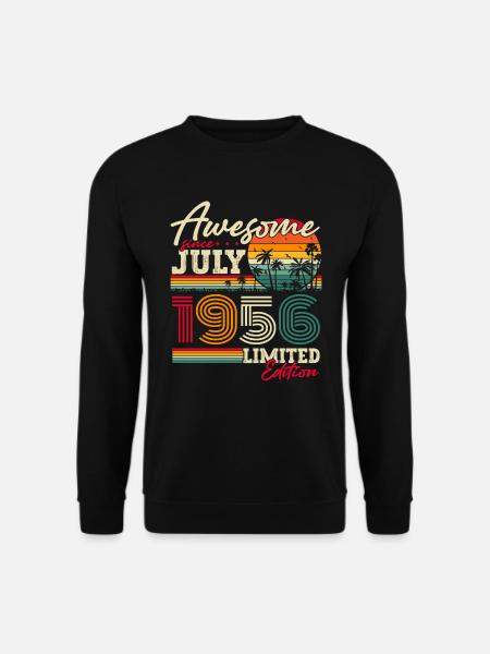 Juli 1956 Jahrgang Geburtstag Vintage Geschenk - Unisex Pullover - Schwarz
