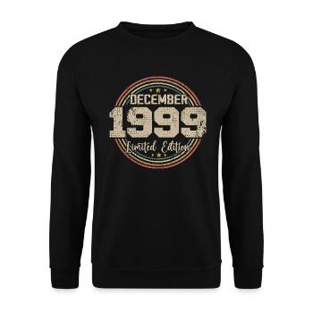 The legends were born in December 1999 - 1999 - Unisex Sweatshirt - black - Front - Alina (178cm) & Michal (187cm)