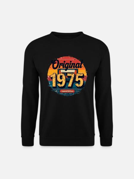 50. Geburtstag Mann Frau 50 Jahre 1975 Geschenk - Unisex Pullover - Schwarz