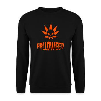 Halloweed - Halloween Cannabis Marijuana THC CBD - Unisex Sweatshirt - black - Front - Alina (178cm) & Michal (187cm)