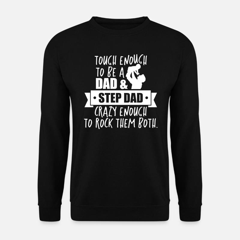 Worlds best stepdad - dad - daddy - fathers day - Unisex Sweatshirt - black