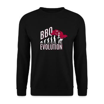 BBQ Evolution - BBQ - Unisex Sweatshirt - black - Front - Alina (178cm) & Michal (187cm)