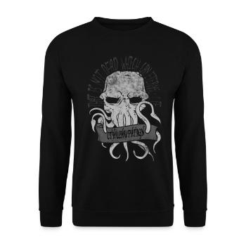 Almighty Cthulskull - Unisex Sweatshirt - black - Front - Alina (178cm) & Michal (187cm)