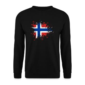 Norway Flag Scandinavia Norwegian Flag - Unisex Sweatshirt - black - Front - Alina (178cm) & Michal (187cm)