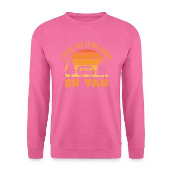 j'peux pas je me barre en van cadeau anniversaire - Sweat-shirt Unisexe - rose - Devant