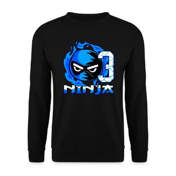 Enfants 3ème anniversaire Garçon 3 ans Ninja - Sweat-shirt Unisexe - noir - Devant - Alina (178cm) & Michal (187cm)