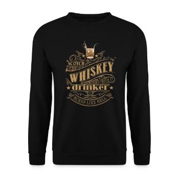 Whiskey Drinker - Unisex Sweatshirt - black - Front - Alina (178cm) & Michal (187cm)