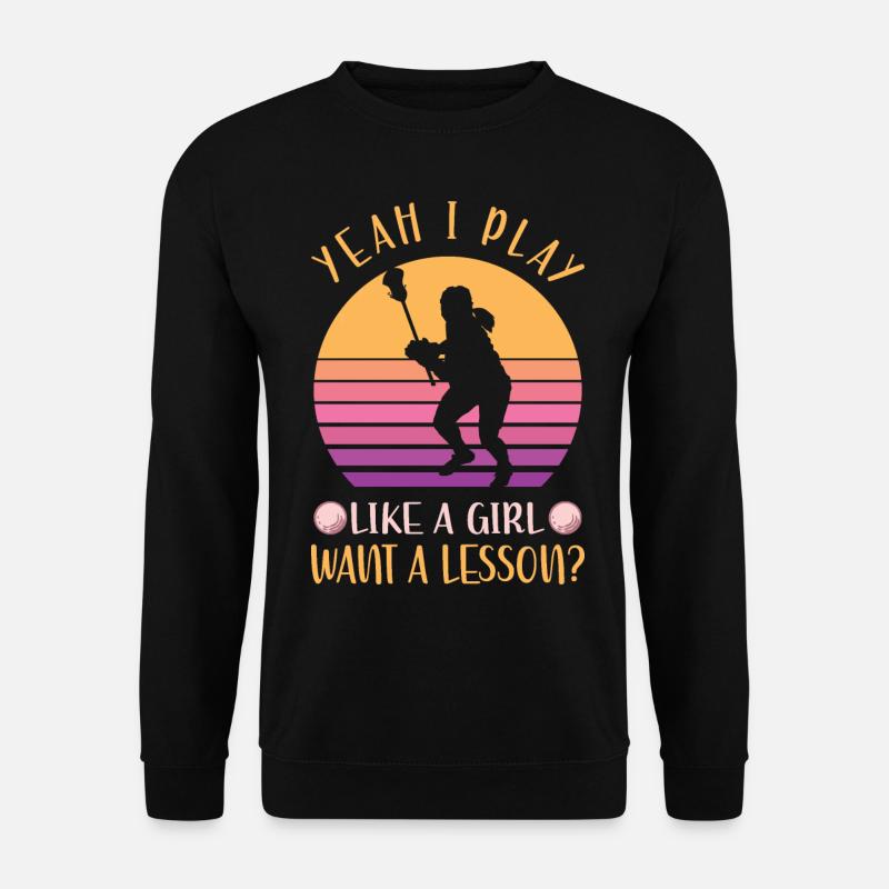 Lacrosse Spieler - Unisex Pullover - Schwarz