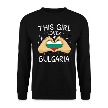 Drapeau bulgare Drapeau bulgare Sables d’or - Sweat-shirt Unisexe - noir - Devant - Alina (178cm) & Michal (187cm)