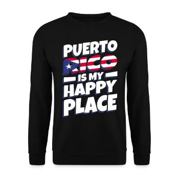 Puerto Rico Geschenkidee | Puerto Ricaner Heimat - Unisex Pullover - Schwarz - Vorne - Alina (178cm) & Michal (187cm)