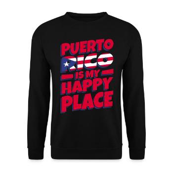 Puerto Rico Geschenkidee | Puerto Ricaner Heimat - Unisex Pullover - Schwarz - Vorne - Alina (178cm) & Michal (187cm)