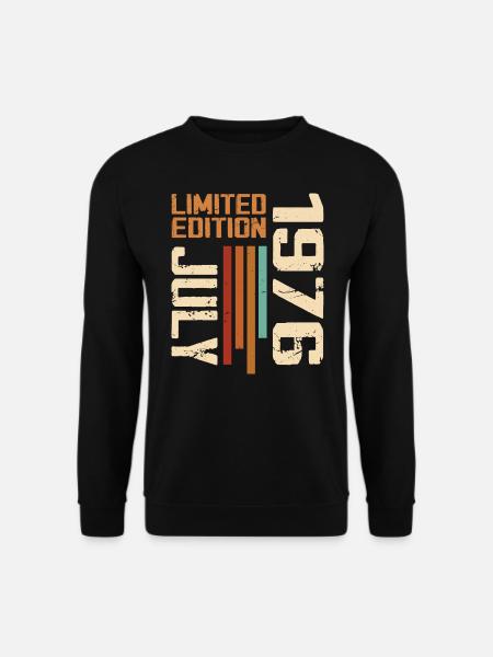 Juli 1976 Geburtstagsgeschenk 1976 Juli 1976 - Unisex Pullover - Schwarz