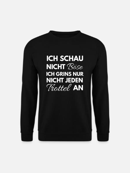 Lustige Sprüche Shirt • Ich schau nicht böse - Unisex Pullover - Schwarz