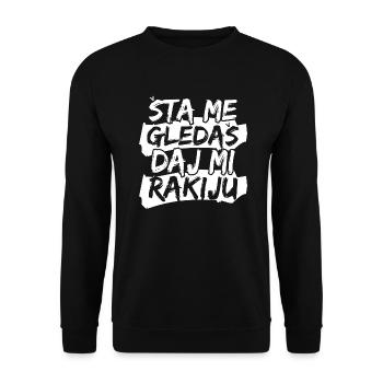 Balkans Jugo Rakija - Sweat-shirt Unisexe - noir - Devant - Alina (178cm) & Michal (187cm)