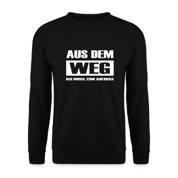 Sauna Aufguss Saunieren Schwitzen lustiger Spruch - Unisex Pullover - Schwarz - Vorne - Alina (178cm) & Michal (187cm)