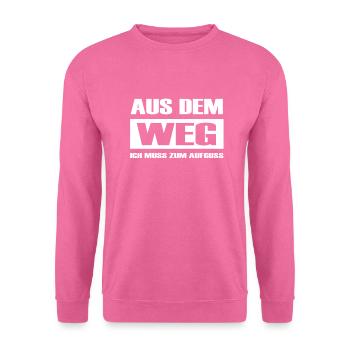 Sauna Aufguss Saunieren Schwitzen lustiger Spruch - Unisex Pullover - Pink - Vorne
