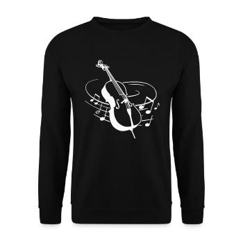 Partitions de violoncelle Musique classique Violoncelliste - Sweat-shirt Unisexe - noir - Devant - Alina (178cm) & Michal (187cm)