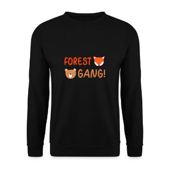 forêt gang ours et renard cadeau enfants - Sweat-shirt Unisexe - noir - Devant - Alina (178cm) & Michal (187cm)