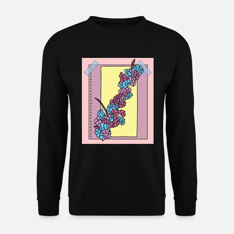 Vintage Blumen Orchideen Bunt - Unisex Pullover - Schwarz