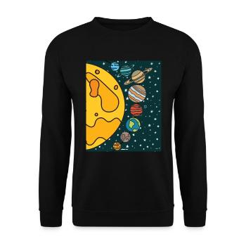 Astronomy Solar System Planets Universe - Unisex Sweatshirt - black - Front - Alina (178cm) & Michal (187cm)