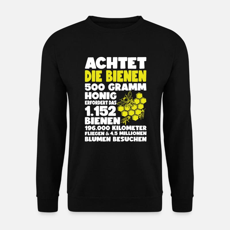 ACHTET DIE BIENEN - Unisex Pullover - Schwarz