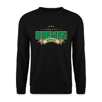 Bremen - Unisex Sweatshirt - black - Front - Alina (178cm) & Michal (187cm)