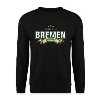 Bremen - Unisex Sweatshirt - black - Front - Alina (178cm) & Michal (187cm)