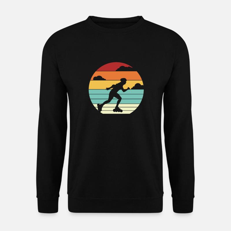 Skater Inline Retro Roller Skating Vintage Cool - Unisex Sweatshirt - black
