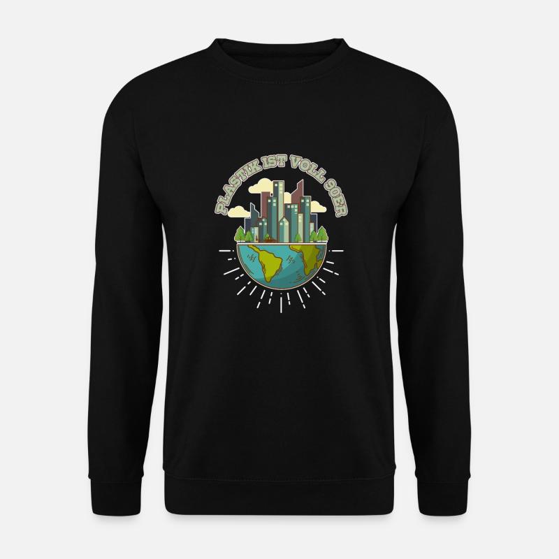Plastic 90S Climate Protection Environment - Unisex Sweatshirt - black