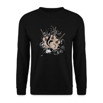 Guitares guitare - Sweat-shirt Unisexe - noir - Devant - Alina (178cm) & Michal (187cm)