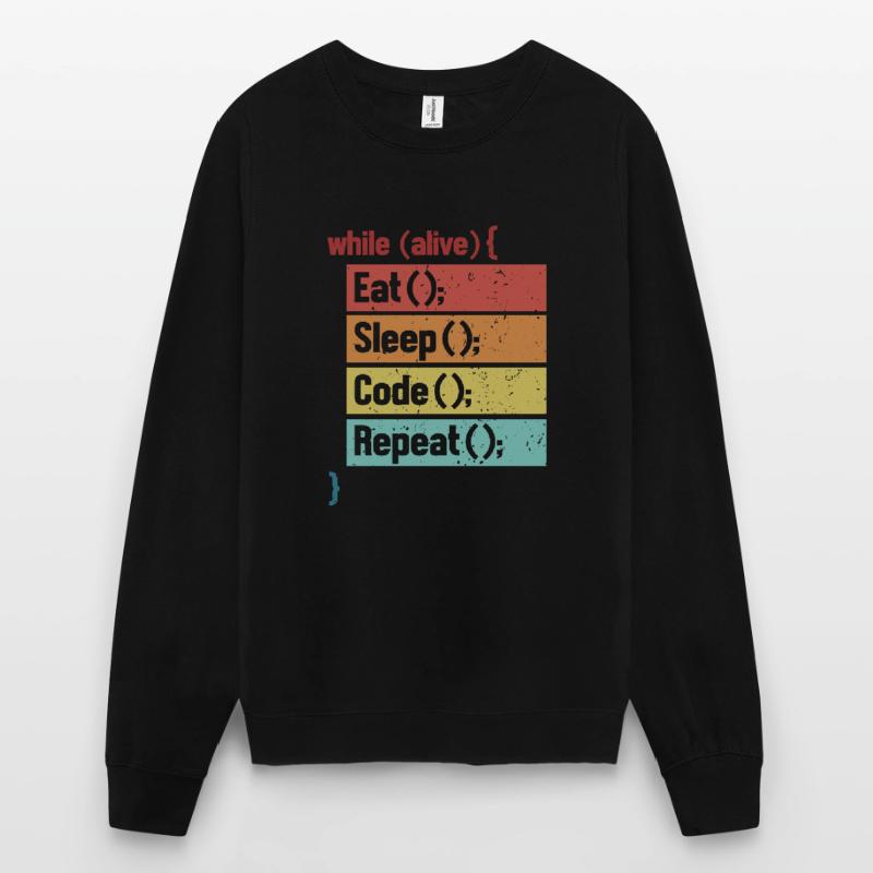 Eat Sleep Code Repeat Full Stack Coder Software Unisex Sweatshirt