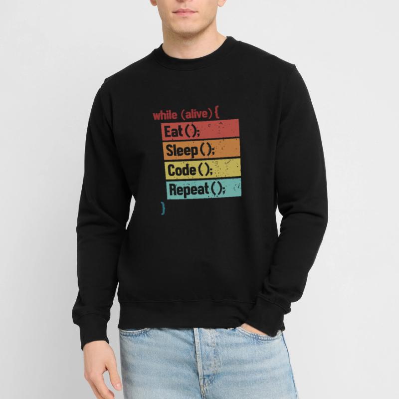 Eat Sleep Code Repeat Software Engineer Coder Sweat-shirt Unisexe