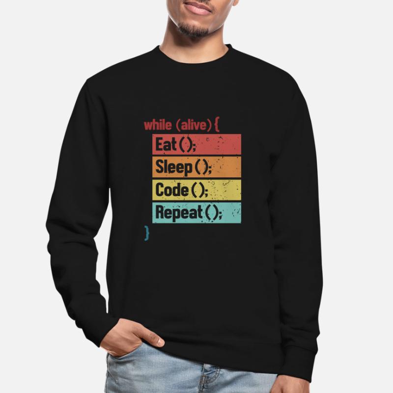 Eat Sleep Code Repeat Softwareingenieur Coder Unisex Pullover