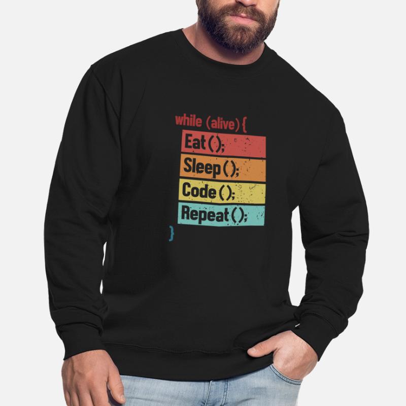 Eat Sleep Code Repeat Software Engineer Coder Sweat-shirt Unisexe