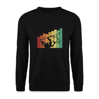 Trader Börse Aktienmarkt Aktieneinsteiger Aktien - Unisex Pullover - Schwarz - Vorne - Alina (178cm) & Michal (187cm)