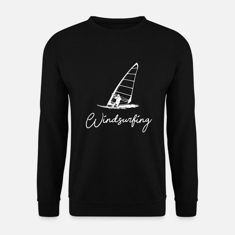 Windsurfing Silhouette Surfer Wassersport - Unisex Pullover - Schwarz