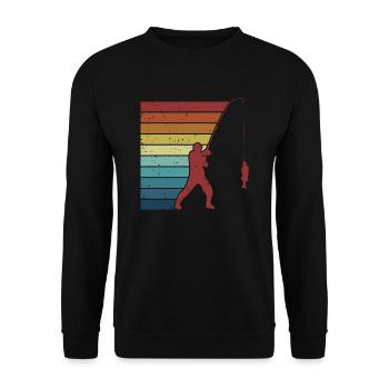 Pêcheurs À La Cuillère Pêcheurs En Haute Mer - Sweat-shirt Unisexe - noir - Devant - Alina (178cm) & Michal (187cm)