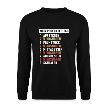 Windsurf Journée Parfaite Windsurf Sports - Sweat-shirt Unisexe - noir - Devant - Alina (178cm) & Michal (187cm)