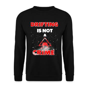 Drift Car Drift Design Drift Fan Drift Retro - Unisex Sweatshirt - black - Front - Alina (178cm) & Michal (187cm)